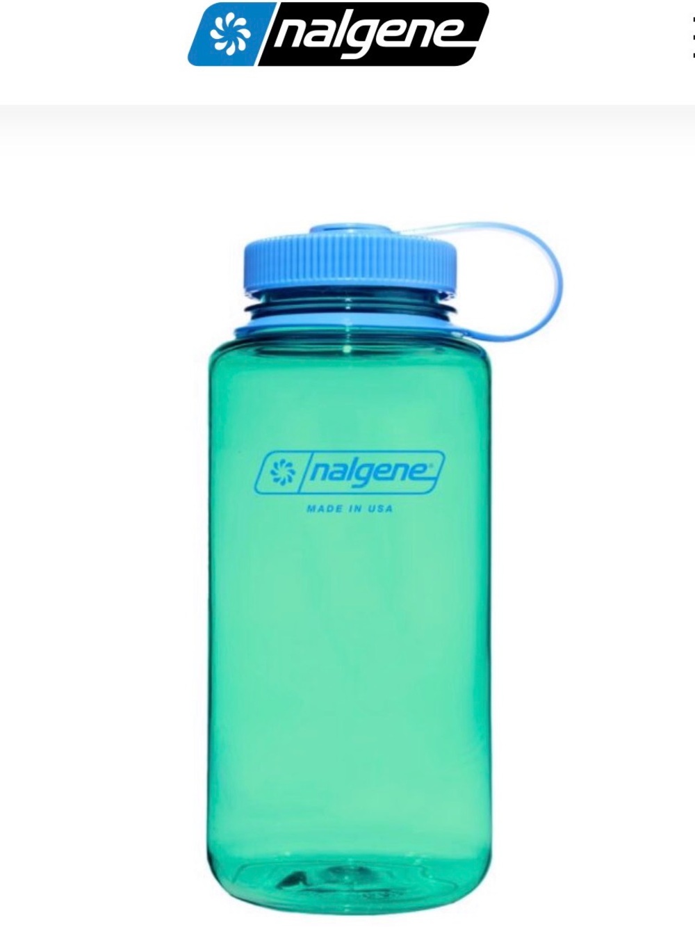 NALGENE 32oz wide-mouth water bottles x2